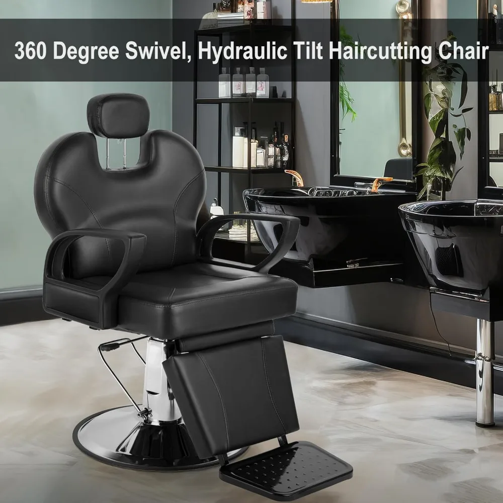 

Salon Chair for Hair Stylist – 360 Degree Rotating Barber Chair with Heavy Duty Hydraulic Pump, Spa Beauty Equipment