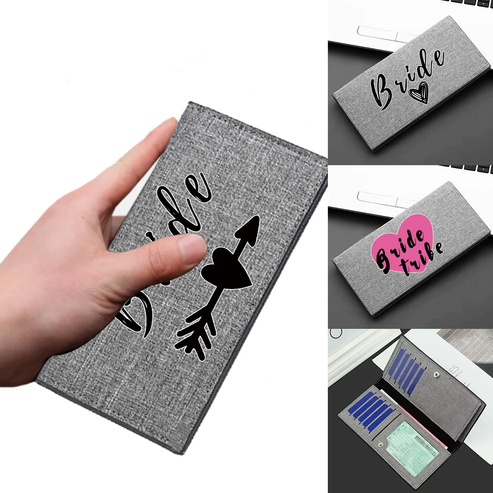 Minimalist Wallet Ladies Bill Compartment Clutch Pouch Portable Carry Bags Bride Pattern Long Wallets for Casual Weekend Hangout