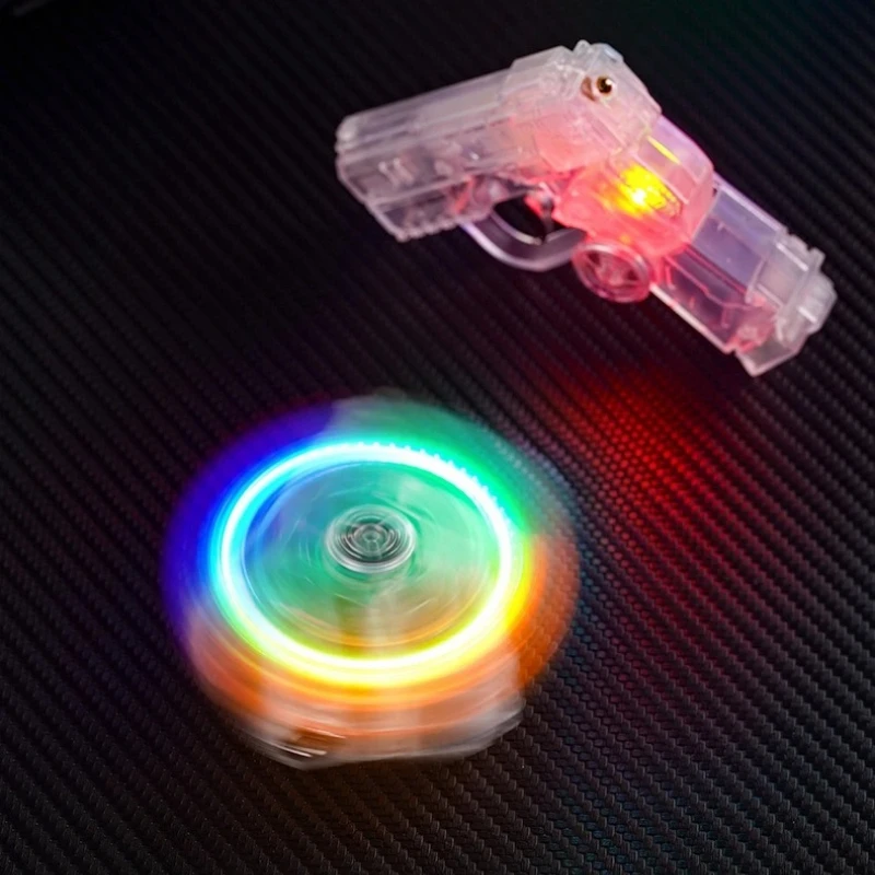Creative Fidget Spinner Folding Pistol-Shaped Gas Lighter Windproof And Refillable Butane Lighters Gift Cigarette Accessory