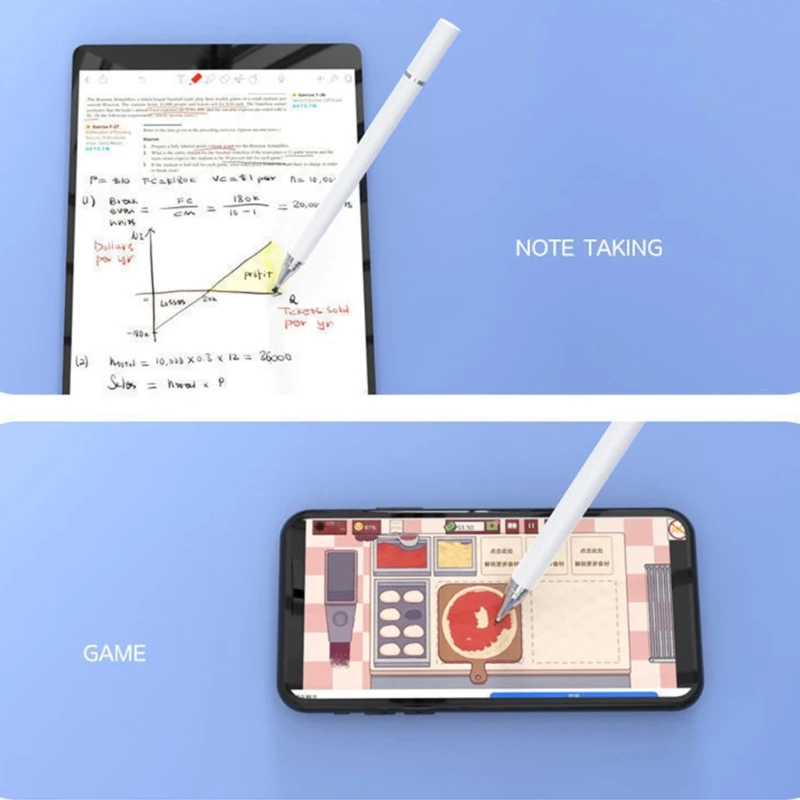 Penna stilo universale 2 in 1 Penna per tablet da disegno Penna touch-screen capacitiva per telefoni iOS Android Scrivi per