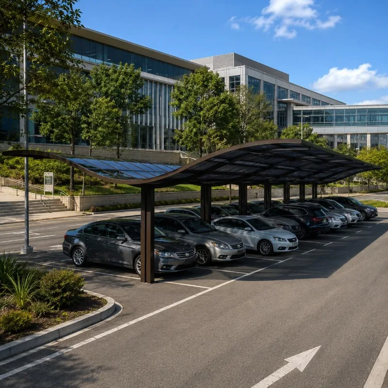 Courtyard Villa Patio Fixed Metal Structure Parking Shed Customized Modern Parking Shade Cover Rain Sun Shade Shelter