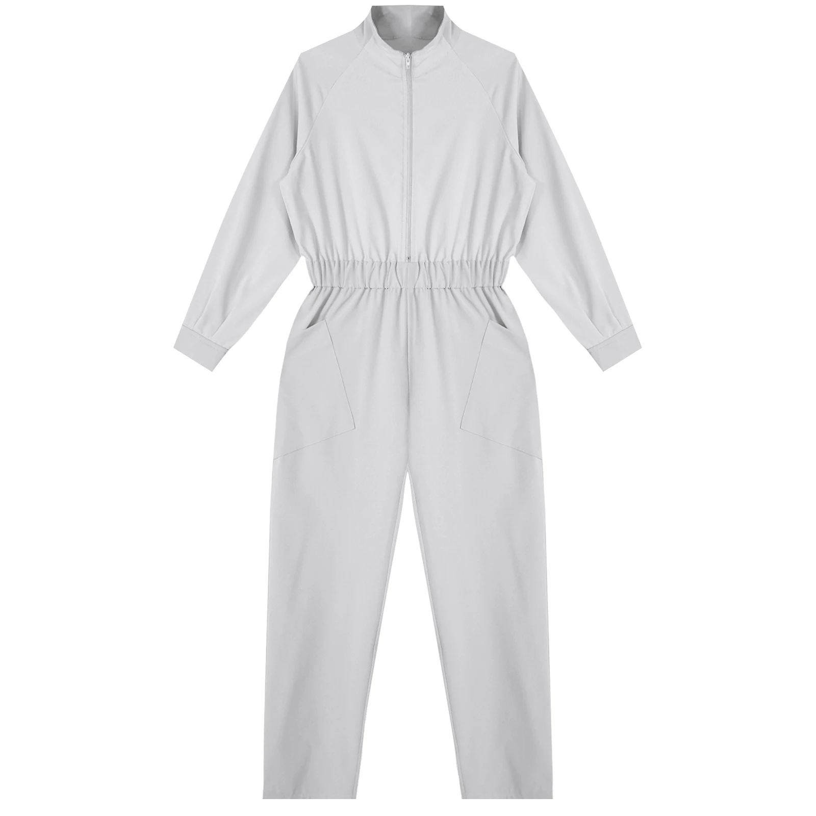 Children Fashion Casual Jumpsuit Long Sleeve Zipper Overall Hip Hop Jazz Street Dance Costume Euro Workwear Coveralls Streetwear