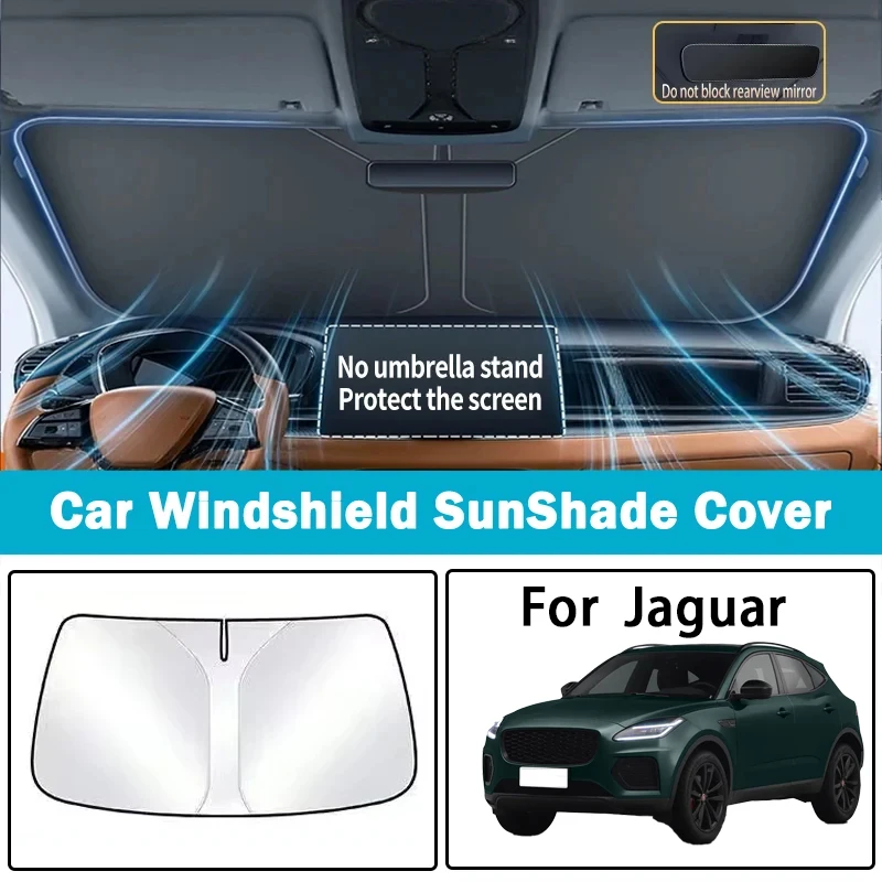 

For Jaguar XEL XFL E-PACE F-PACE F-TYPE Car Sunshade Sun Protection Insulated Front Windshield Parasol