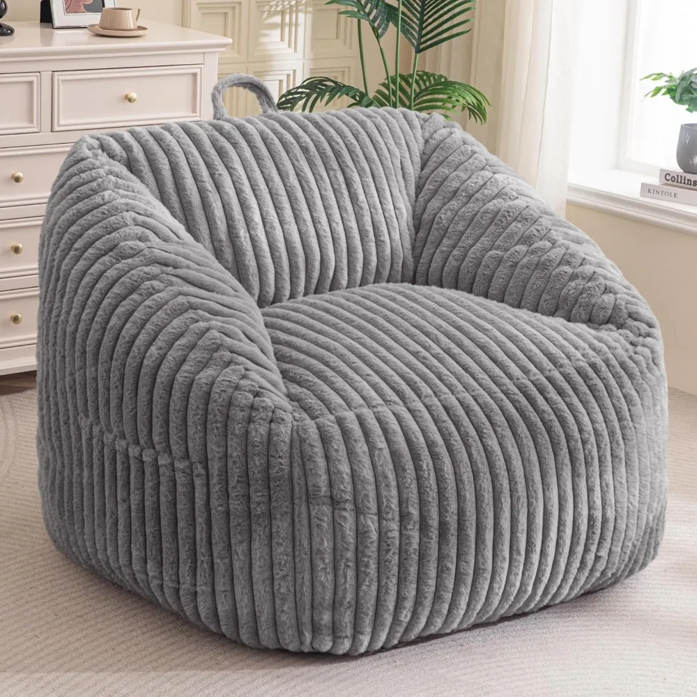 

Giant Bean Bag Chair for Adults and Kids, Large Comfy Cozy Beanbag, Floor Sofa for Teens, Living Room, Gaming, Reading