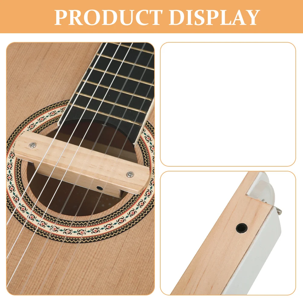 

Wood Soundhole Pickup Acoustic Guitar Ukulele Classical Guitar No Drilling Easy Installation Clear Sound Quality