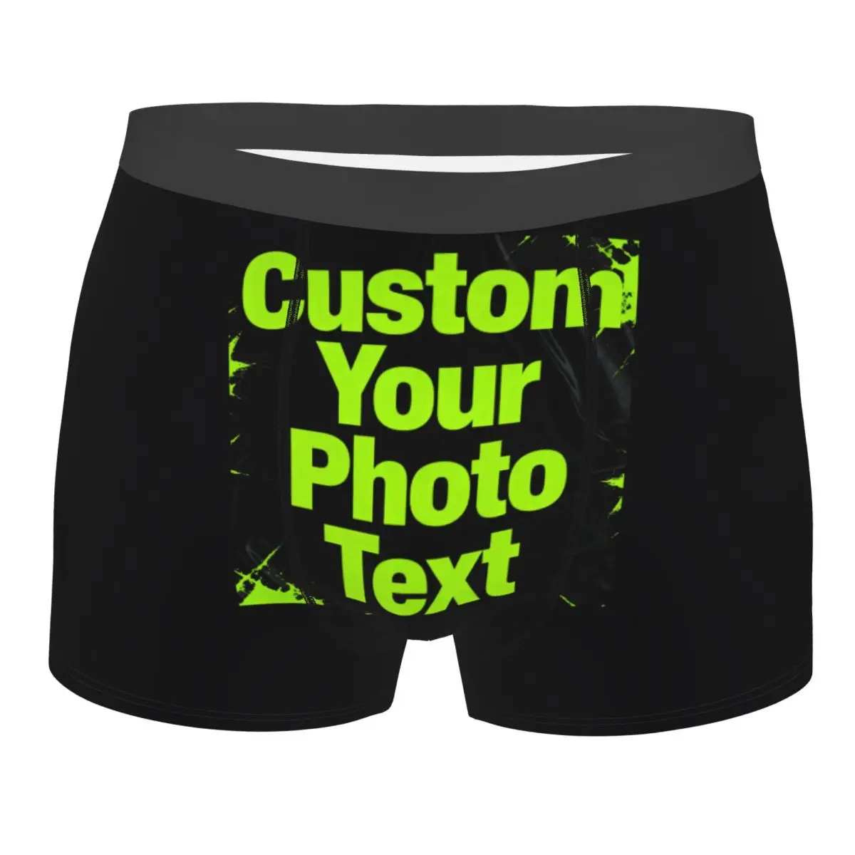 Custom Custom Your Photo Logo Text Boxers Shorts Mens Briefs Underwear Fashion Underpants