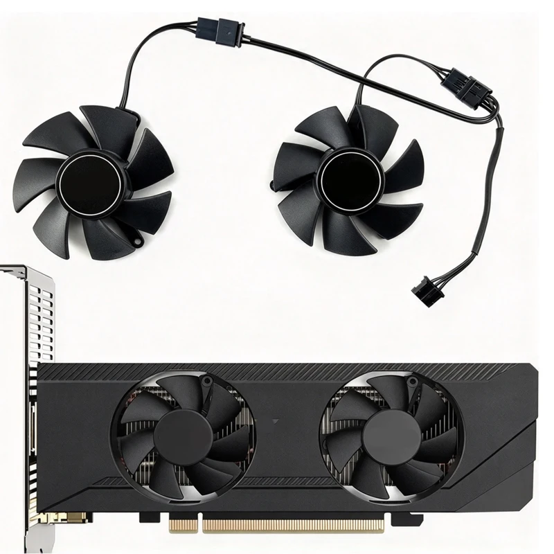 Suitable for GIGABYTE RTX3050 6GB Low Profile graphics card cooling fan, diameter 46mm, mounting hole pitch 39mm