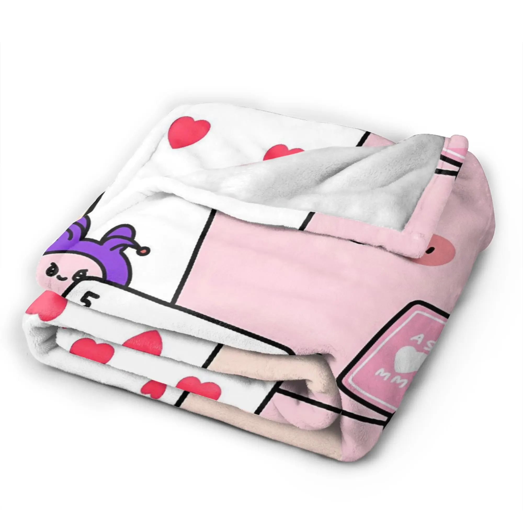 A-Asamimichaan Asleep Cute Asamimi Soft Warm Blanket  Kids Plush Bedding Throws Funny Couch Bed Flannel Bedspread Sofa Bed Cover