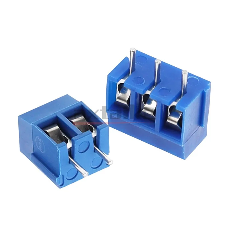 20PCS MG/KF301 2Pin 3Pin 5,0mm 15A 300V KF301 Fuß abstand 5mm Terminal blau Stecker Spliceable Anschluss Terminal