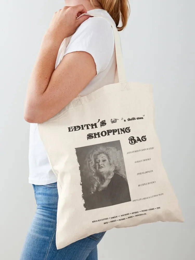 

Edith’s Shopping Bag (Black letters) Tote Bag bag luxury women Women's Shopper great
