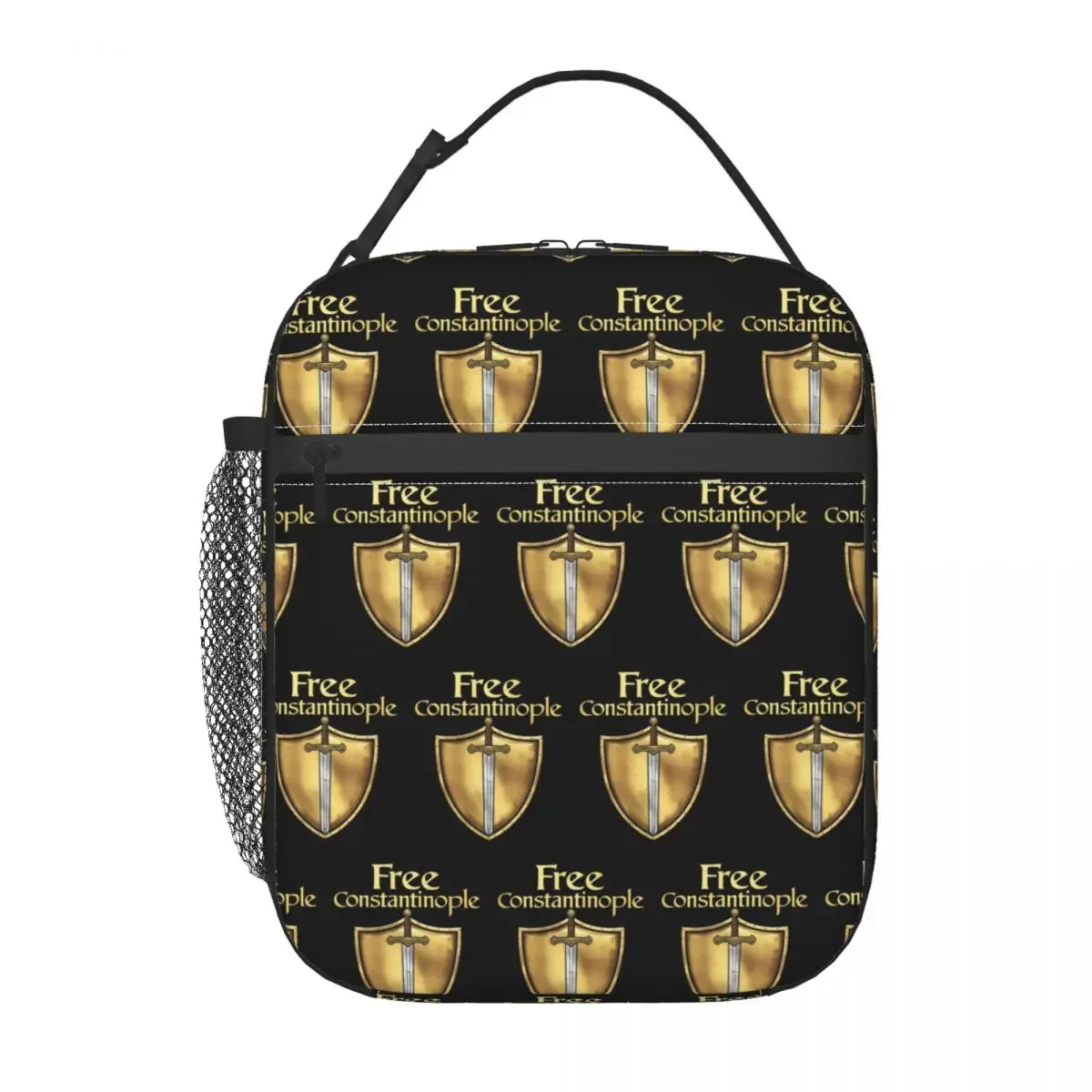 Free Constantinople Bold Historical Statement Insulated Lunch Bag for Women Children Portable Food Boxes Thermal Lunch Box Tote