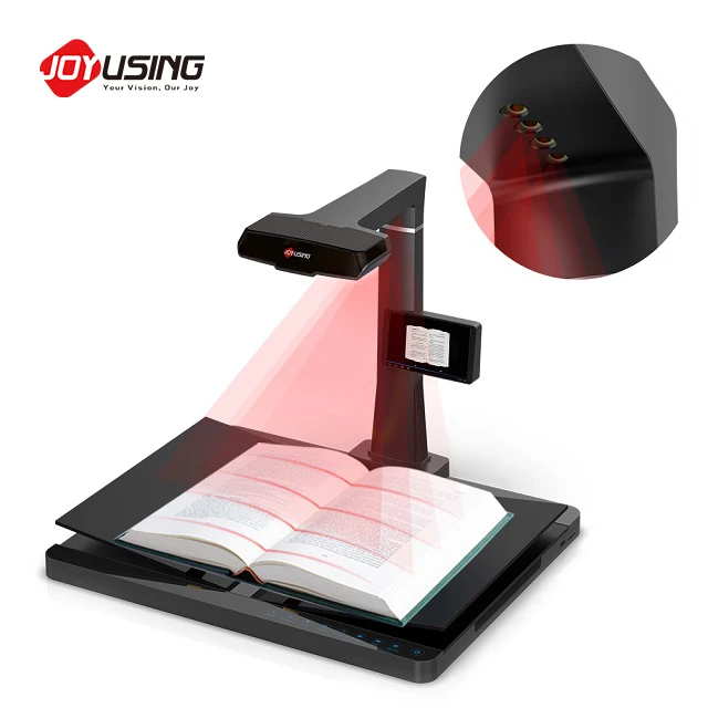 JOYUSING V180 22.0MP A3 High Definition Image and V-Shape Book Cradle Professional Book Scanner for School Library Ancient Books