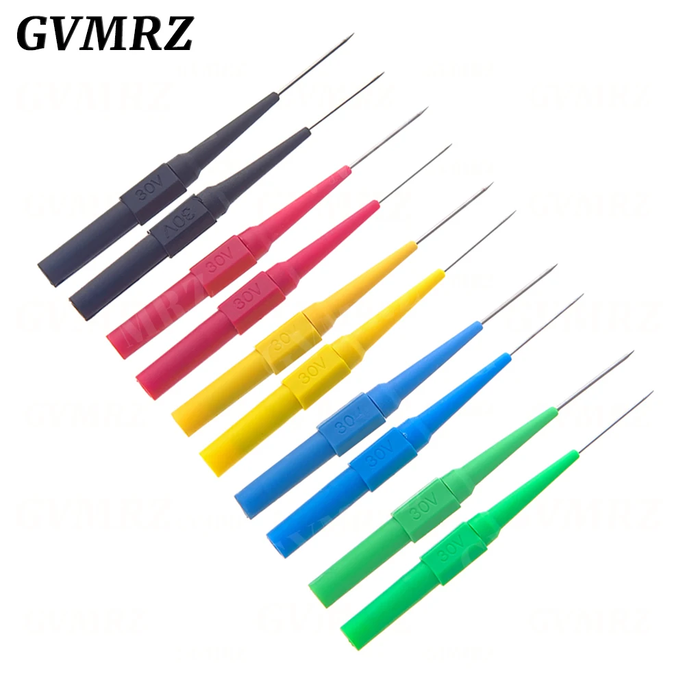 5PCS 0.7mm/1.0mm Insulation Piercing Needle Non-destructive Multimeter Test Probes  30V Measuring Device For Banana Plug