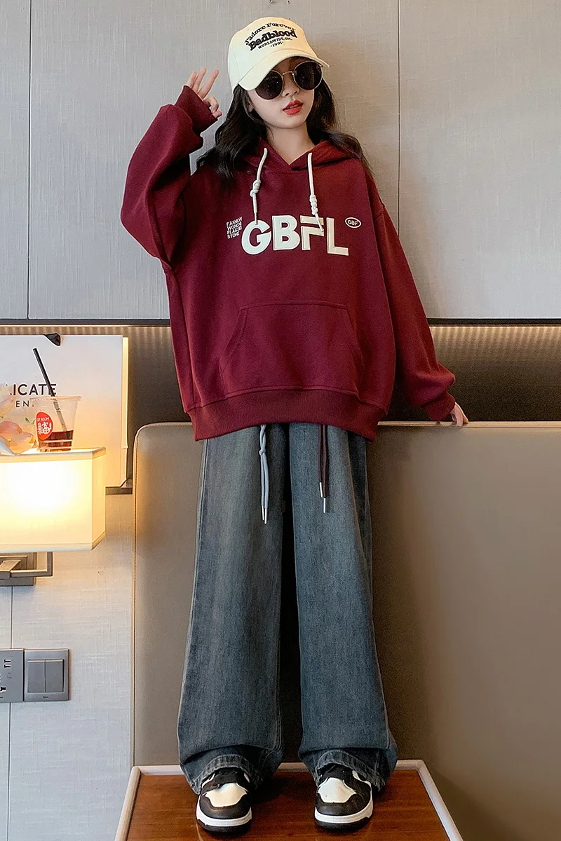 

2025 Spring and Autumn Girls' Children's Clothing High Quality High Quality Striped Sweater Casual Pants