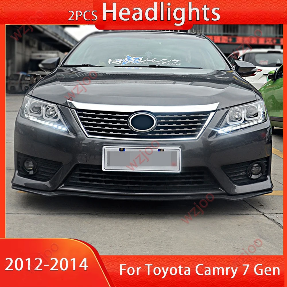 

For Toyota Camry 7 Gen 2012-2014 Car Headlights lexus style LED Headlamp Assembly High Configure Projector Lens Accessories