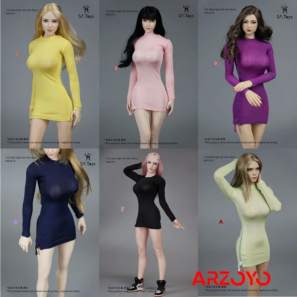 SA Toys-Jupe de hanche de sac de soldat féminin, fermeture à glissière latérale, jupe serrée, haute élasticité, adaptée à la figurine d'action 12 '', SA018, 1/6