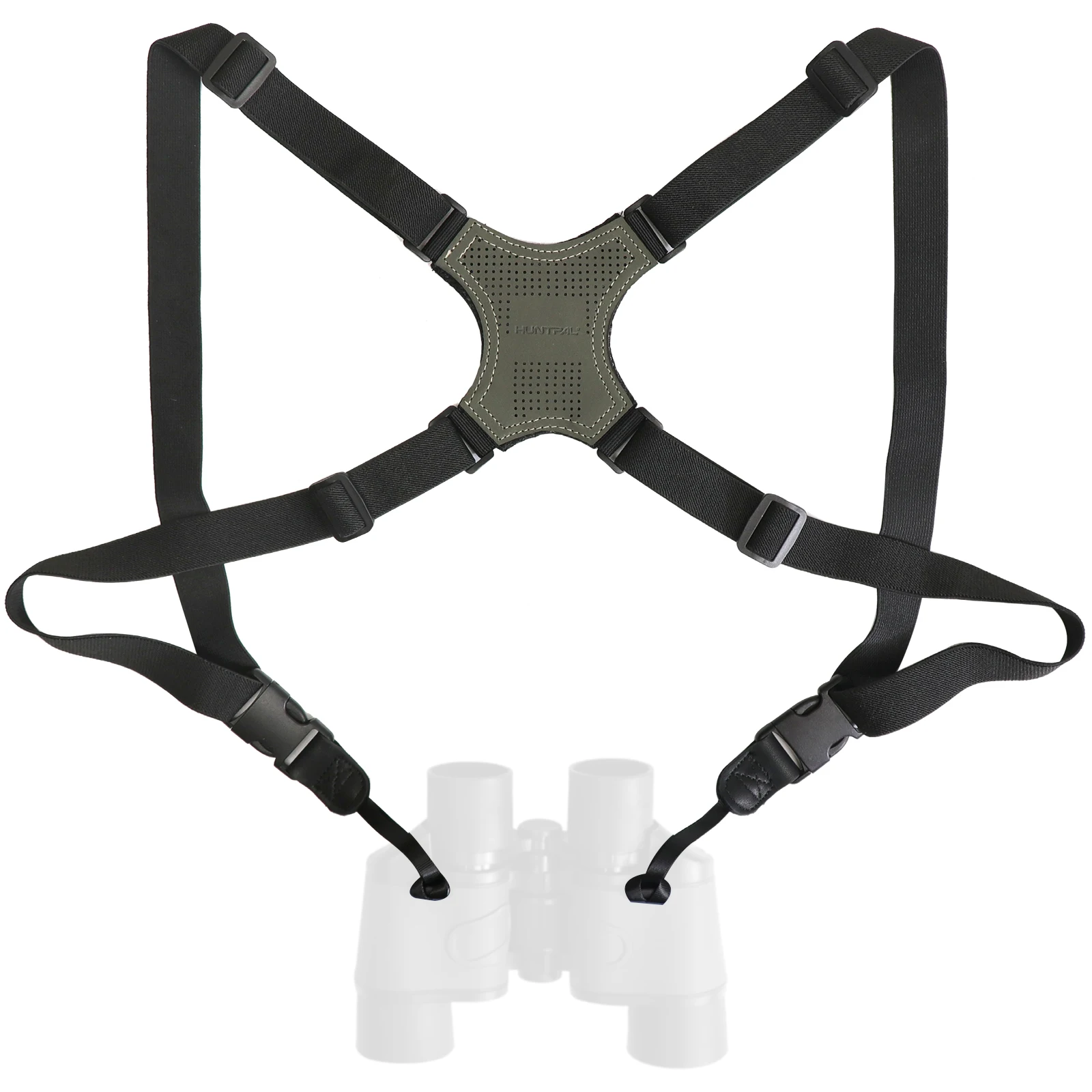 Image of HBinocular Tragegurt, verstellbarer Teleskop-Tragegurt, atmungsaktiv, leicht, langlebig, bequem, mit Leder für den Außenbereich