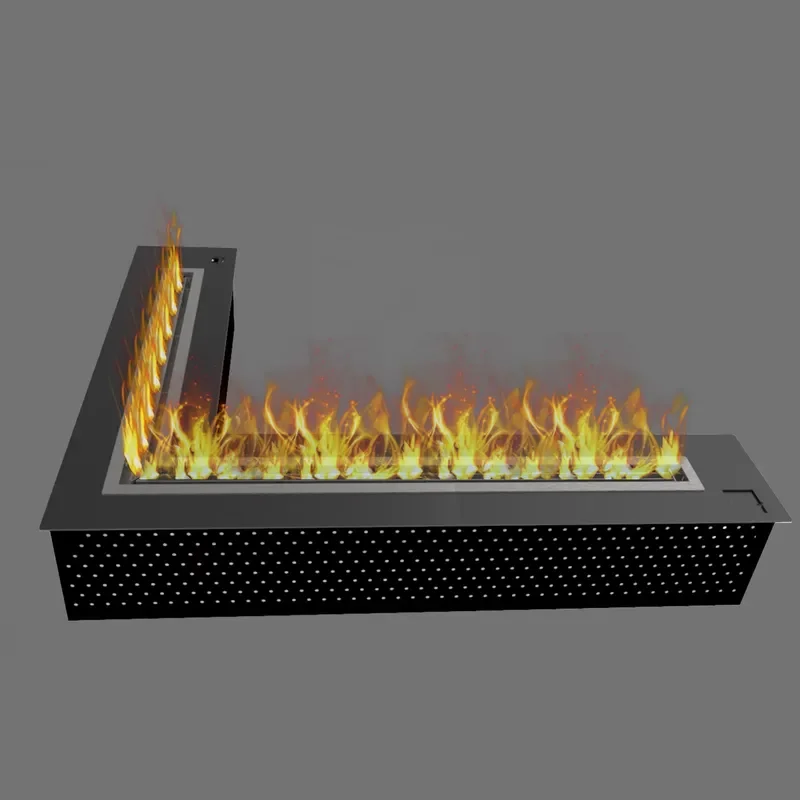 Beautiful Flame Real Fire Kamin Smart Flame Indoor Bio Ethanol Burners L Shape Fireplaces