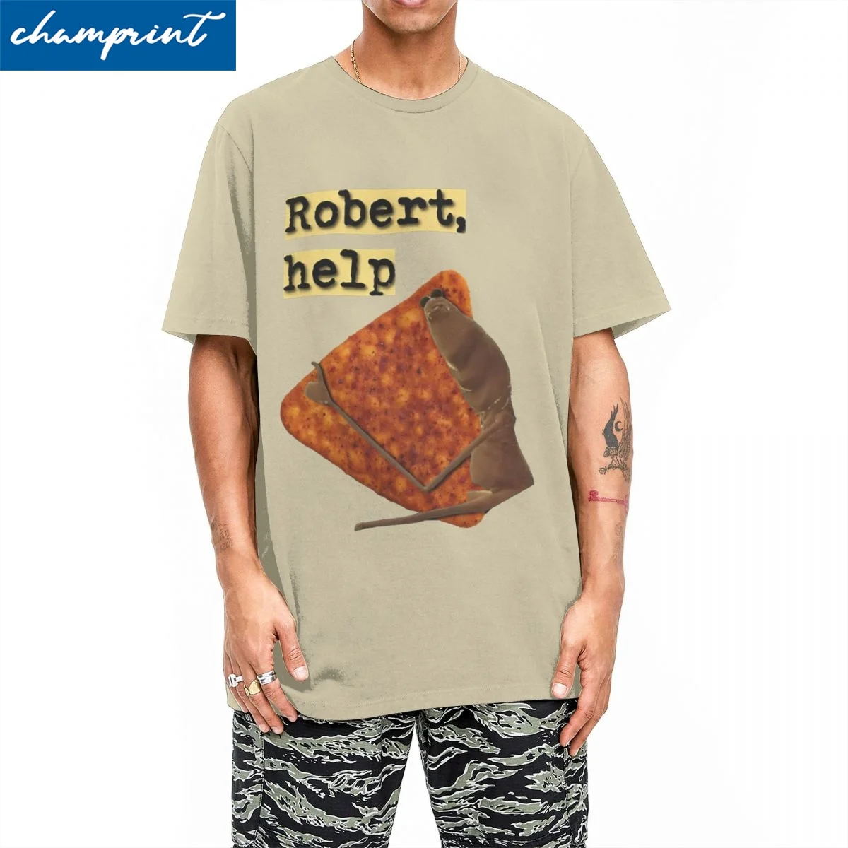 Marcus The Worm Robert Help Spicy Sweet Chili Doritos T Shirt Men 100%Cotton Tops Shirts Casual Round Neck Short Sleeve