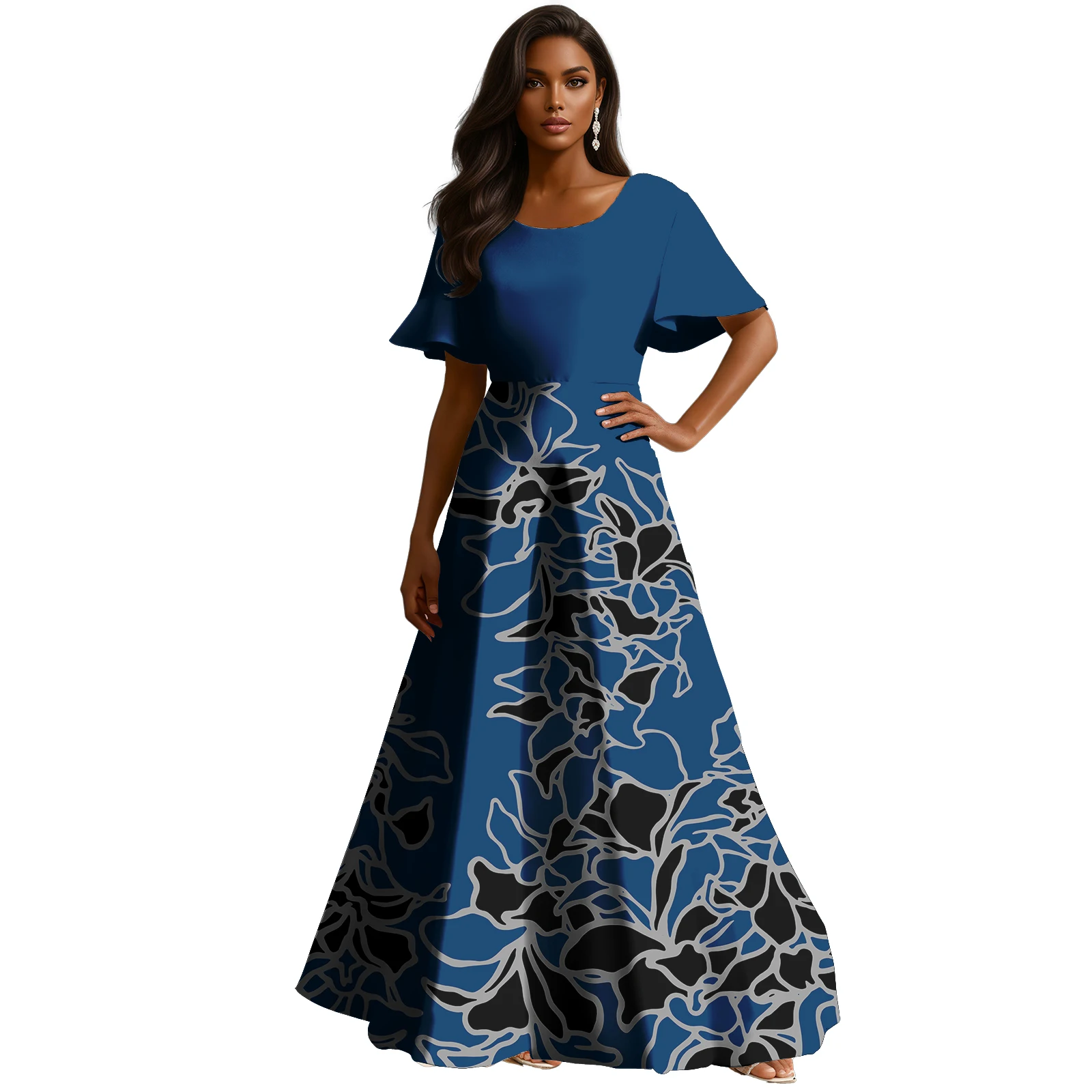 

Women's Hawaiian Dress Elegant Clothes for Women Polynesian Tribal Tongan Samoa pua kenikeni Print Custom Evening Party Dresses