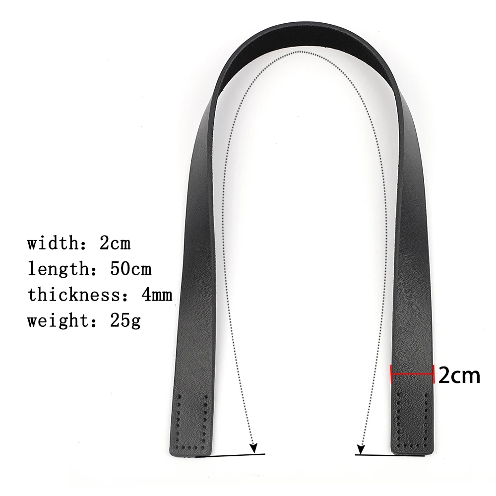1Pair Genuine Leather 50 CM Handles Durable Shoulder Bags Detachable Belt Handle DIY Handmade Replacement Handbag Straps