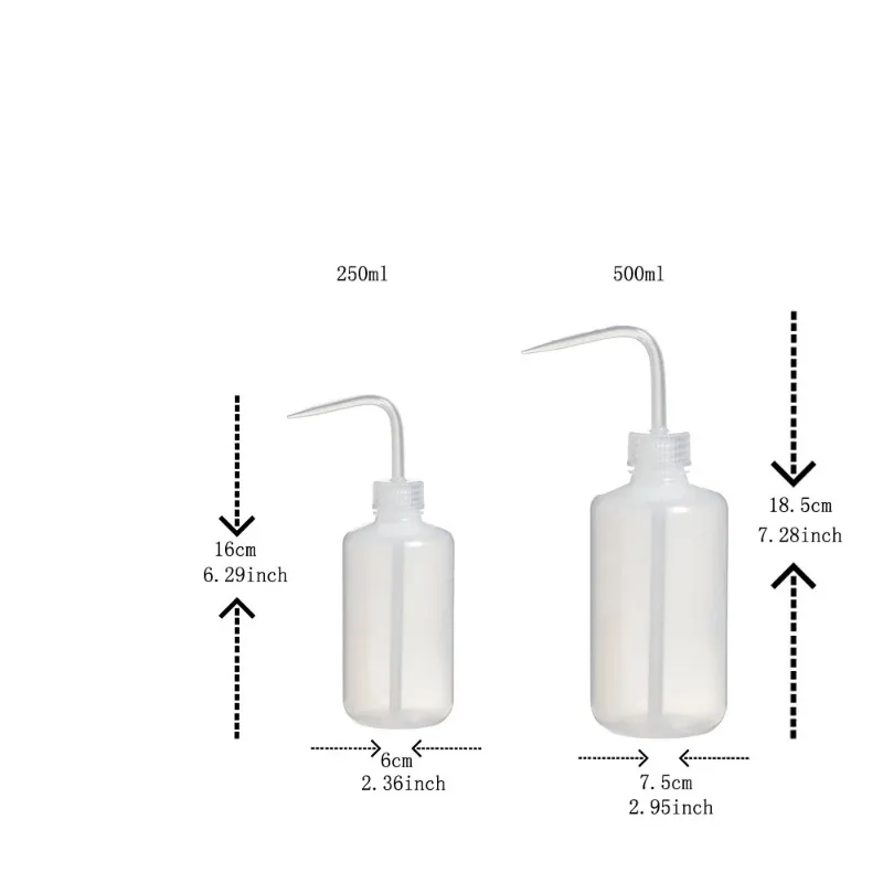 1pc 250ml Long Curved Transparent Water Bottle Liquid Container Spray Bottle Kettle Watering Laboratory Tools