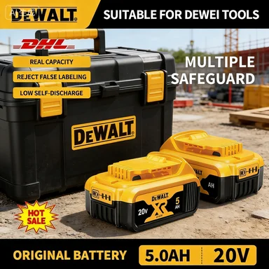 

Оригинальный аккумулятор DeWALT 2026 года 20В 5.0Ач 6.0Ач MAX FlexVolt для электроинструментов DCB606 DCB205 DCB206 DCB209 DCB182 с зарядным устройством