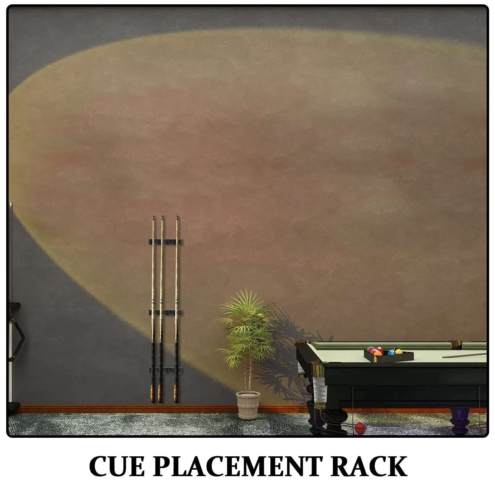 3 قطع من رف العظة الجداري ذاتي اللصق، هيكل مسطح للراحة، تصميم قوي، مثالي للعب المنزلي واستخدام النادي