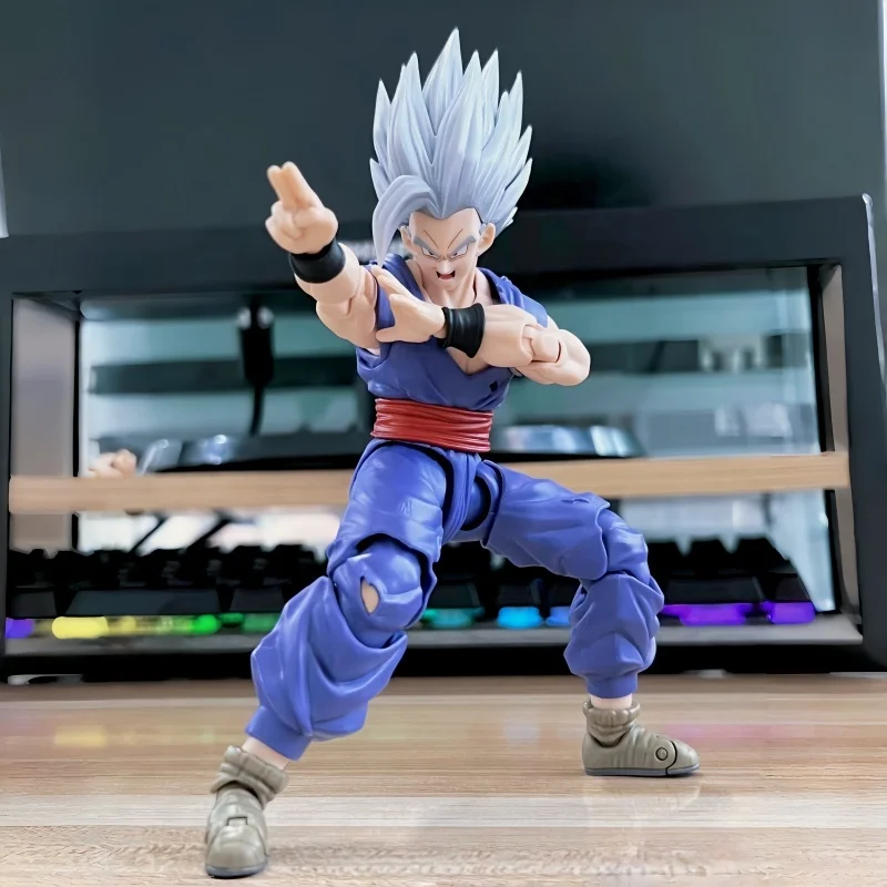 Hot Shf Dragon Ball Son Gohan Beast Action Figure Pvc Collection Dolls Anime 17cm Super Saiyan Gohan Figurine Desktop Toys Gifts