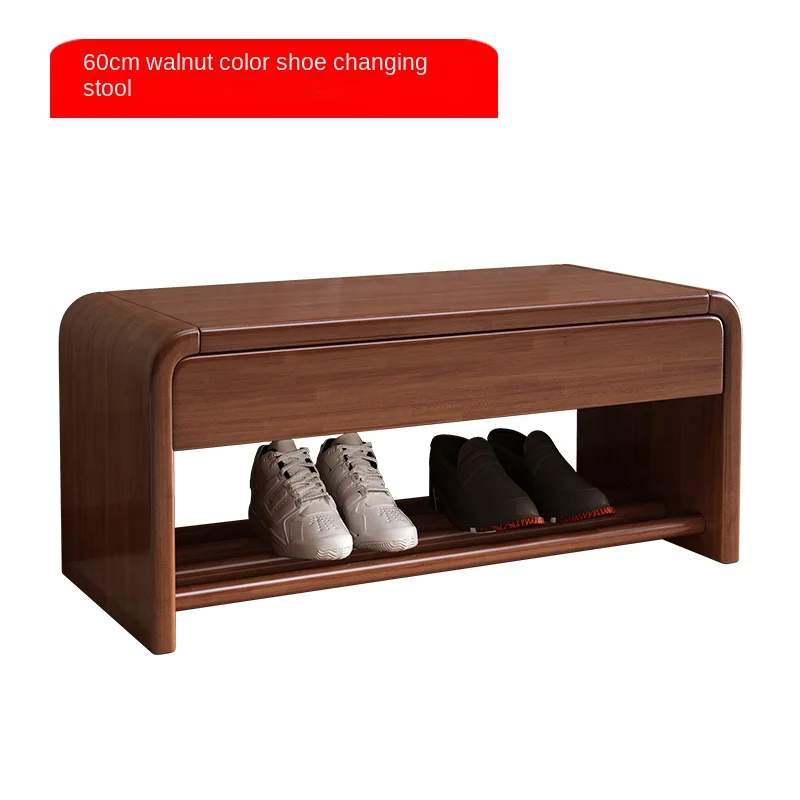Cabinet- Perfect for Entryway Organization High-Quality Solid Wood Shoe Rack Bench with Storage