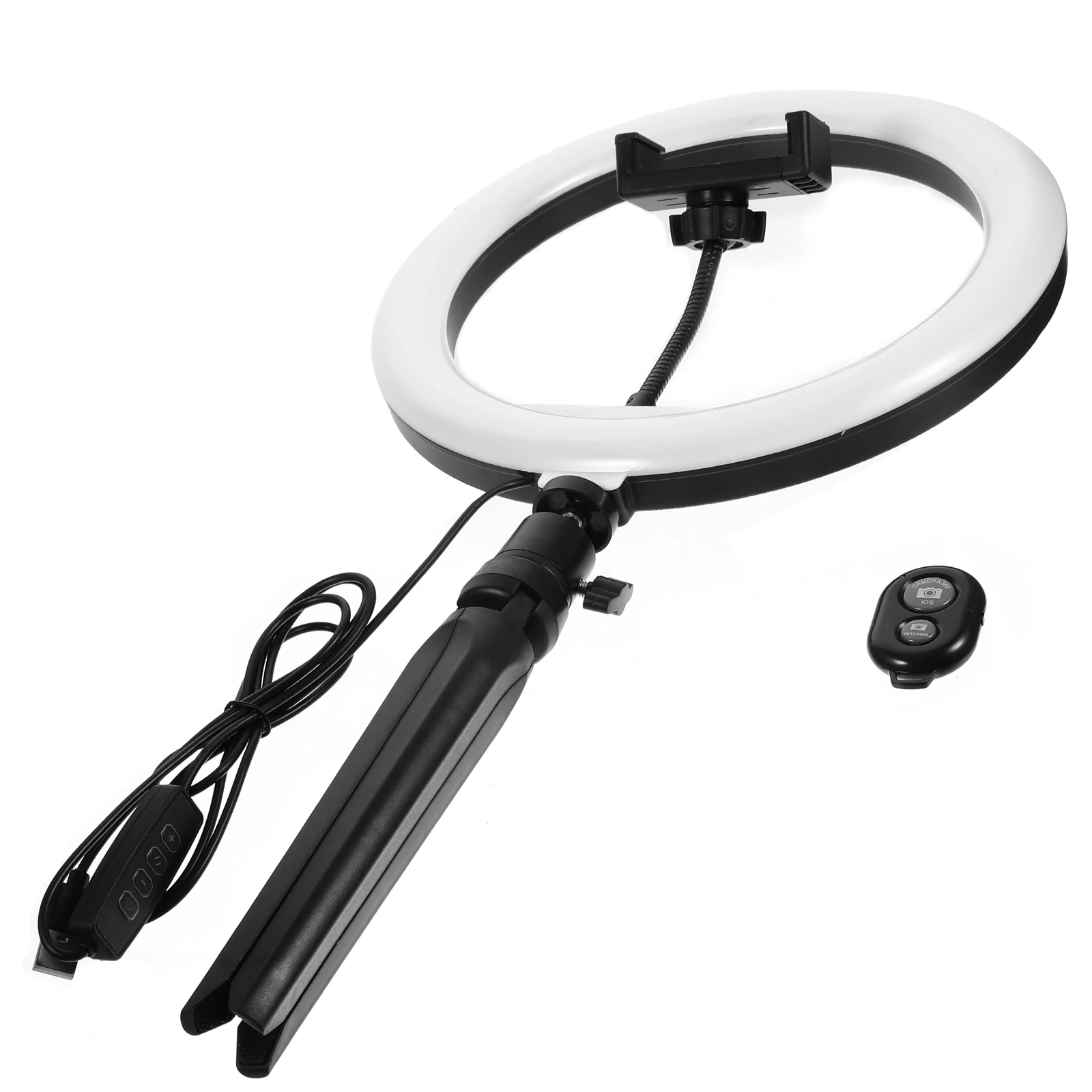 

LED Ring Lamp Tripod Light USB Dimmable Photography Video Shooting Makeup Studio Plastic Selfie Live Broadcast