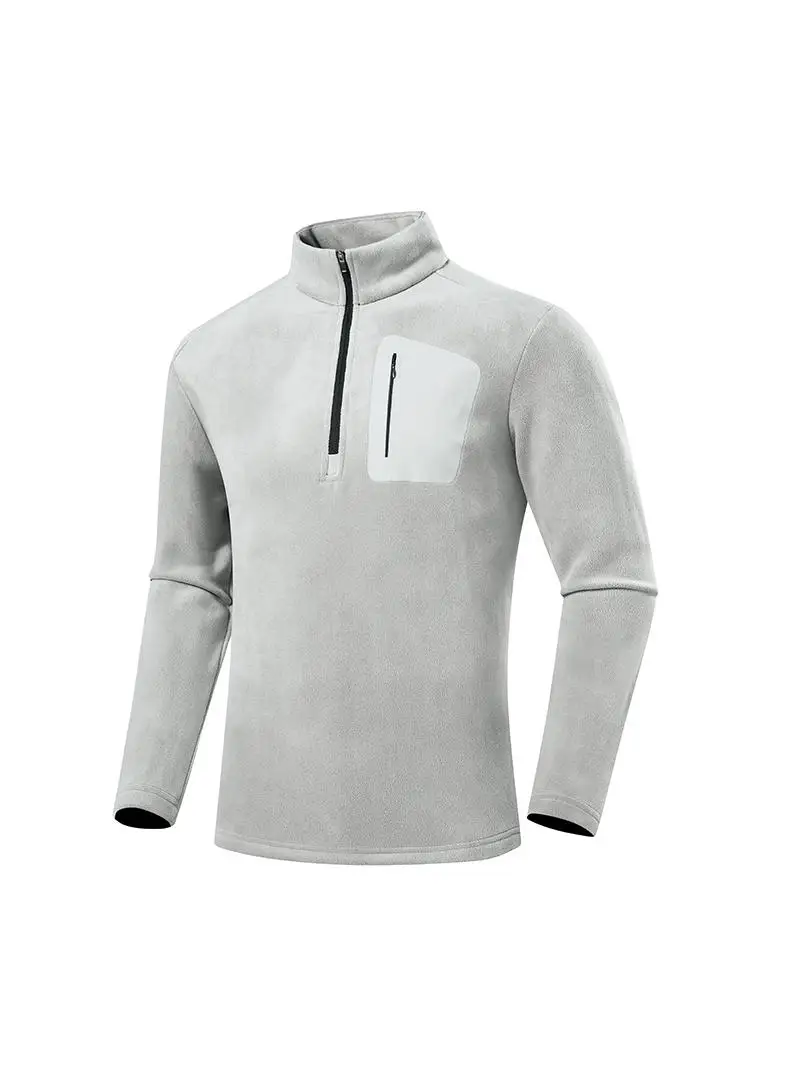 

Толстовка с капюшоном Thiened Fce, мужская внутренняя одежда на молнии, теплая молодежная толстовка-стойка, длинное свековое полиэфирное волокно