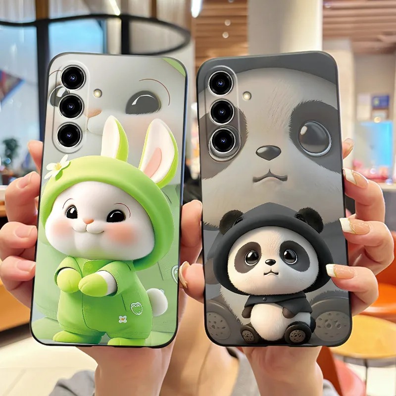 Coque de téléphone pour ZTE Blade V80 Max/Nubia V80 Max, pare-chocs en Silicone noir, coque souple antichoc, élégante, motif Lion blanc