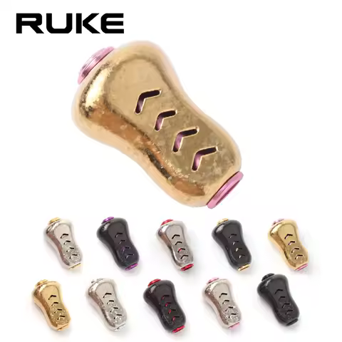 Ruke 1pc Fishing Reel Handle Knob Titanium Alloy Suit Da/Shi Length 43.5mm 8.3g Include 2pcs Bearings 4pcs Washers DIY Accessory
