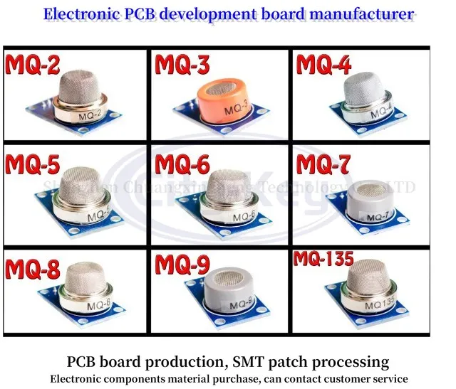 MQ-2 MQ-3 MQ-4 MQ-5 MQ-6 MQ-7 MQ-8 MQ-9 MQ-135 Detection Smoke methane liquefied Gas Sensor Module for Arduino Starter DIY Kit