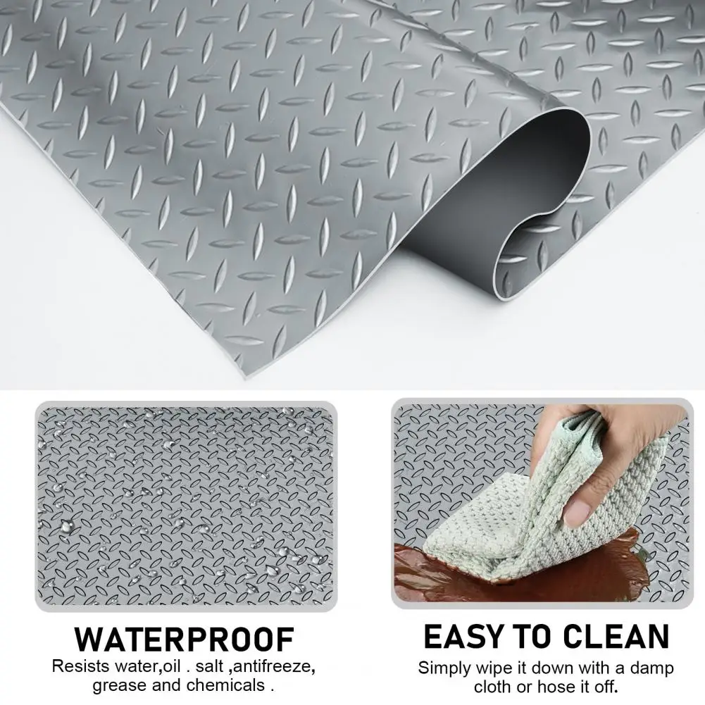 2mm Thick PVC Floor Mat Roll,  Non-Slip, Waterproof & Easy to Clean - Ideal for Kitchens, Bathrooms, Garages, Swimming Pools