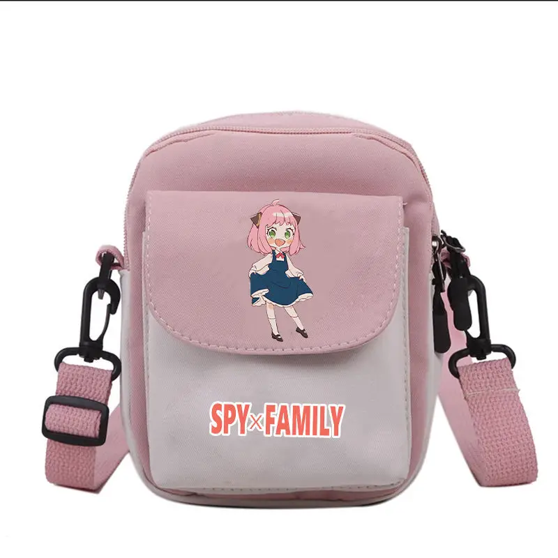 Spy X Family Cartoon Aniya Collaboration Crossbody Phone Shoulder Student Children's Canvas Bag Anime