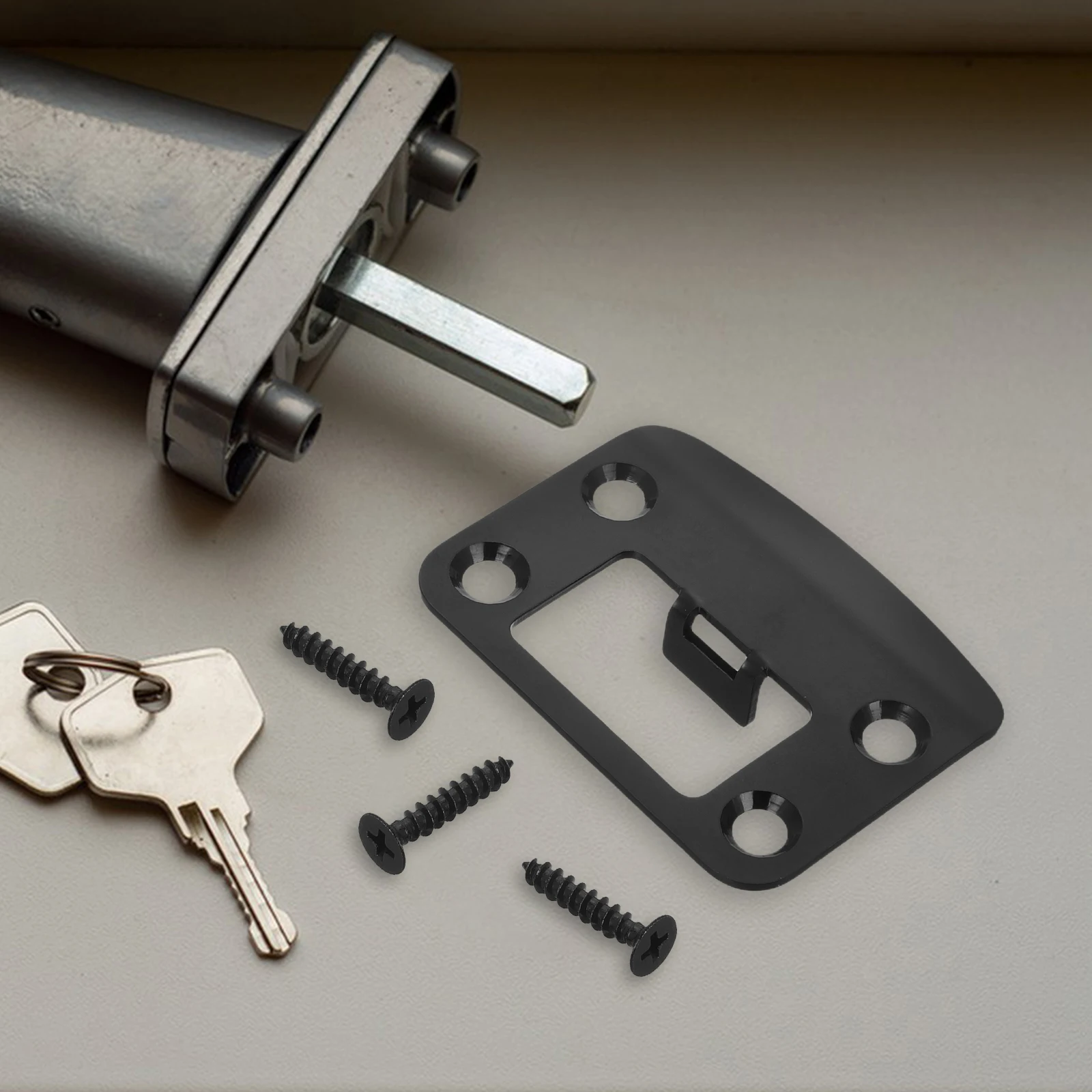 

1 set 1 Set Universal Door Lock Strike Plate Reinforcement Heavy Duty Stainless Steel Plate For Deadbolt Latch Anti