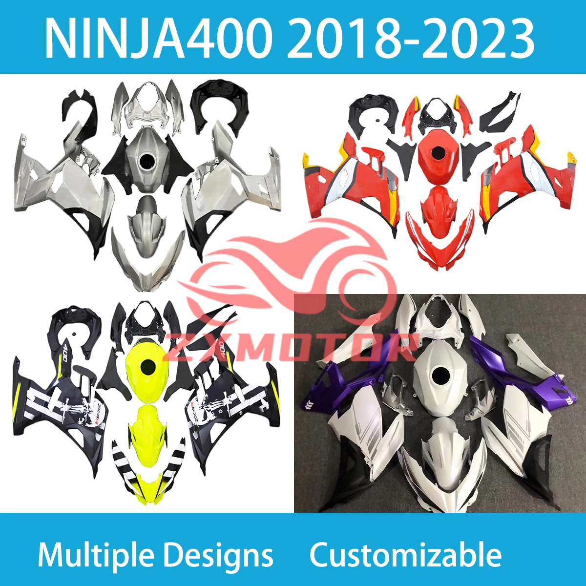 

Bodywork Cover Fairings NINJA 400 2018 2019 2020 2021 2022 2023 Ninja400 Motorcycle Fairing Kit for Kawasaki EX400R 18-23 New