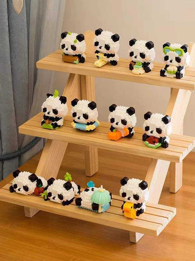 Blocs de construction de boîte aveugle Panda, trésor National chinois Micro granulaire, modèle de bricolage, cadeau éducatif créatif pour enfants