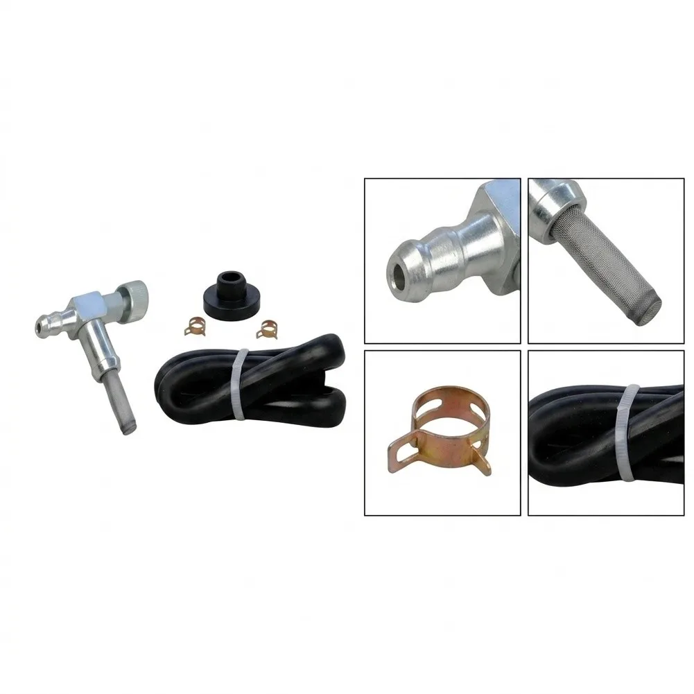 For Generator Repair Fuel Shut Valve Fuel Tank Seal Ring Maintenance Replacement Parts Fuel Valve Black Silver