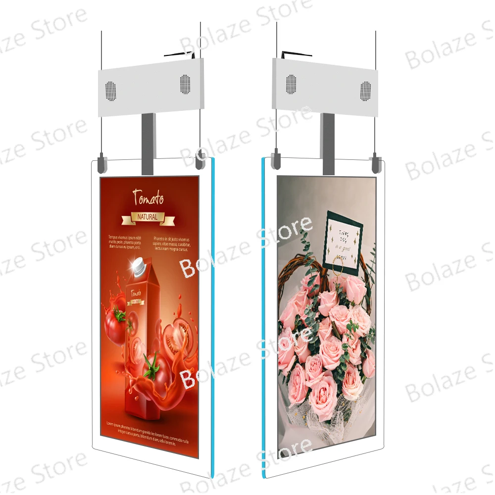 55 inch double-sided media player digital sign indoor advertising LCD screen