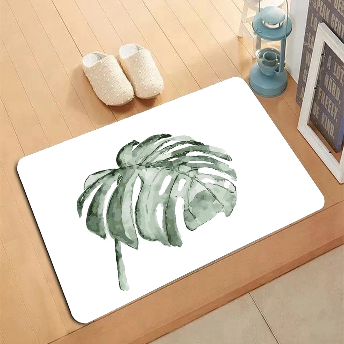 

Turtle back bamboo Pattern Entrance Doormat Hallway Printed Anti-Slip Bath Mat Kitchen Living Room Bathroom Area Rugs