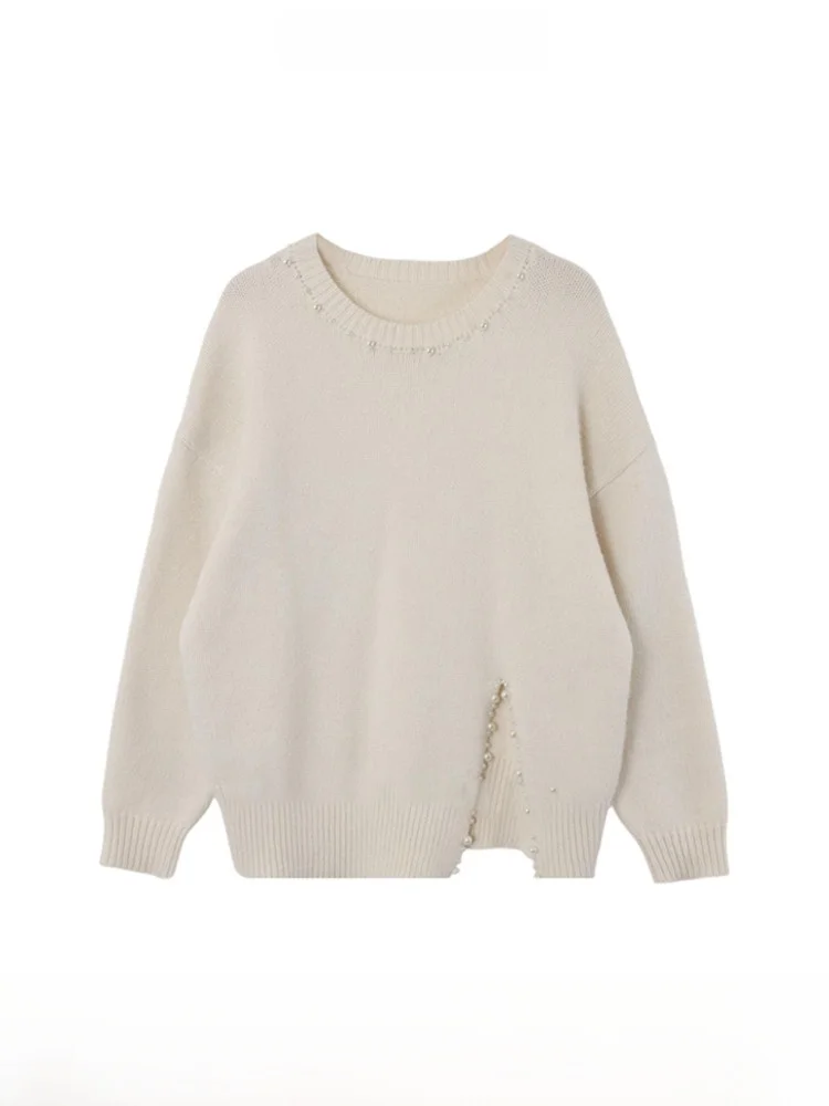 

Basic House Faionable Uneven вязаный свитер женский Sle Commute Wind Long Sve Regular Fit Корейская версия Зимняя новинка D...