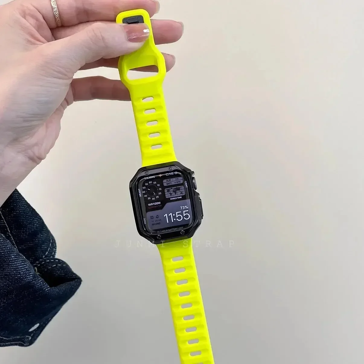 لينة سيليكون حزام + حافظة ل سوار ساعة يد آبل 49 مللي متر 46 مللي متر 45 مللي متر 42 مللي متر سوار Correa iWatch الترا 2 38 مللي متر 40 مللي متر 41 مللي متر حزام الساعات 10 9 8