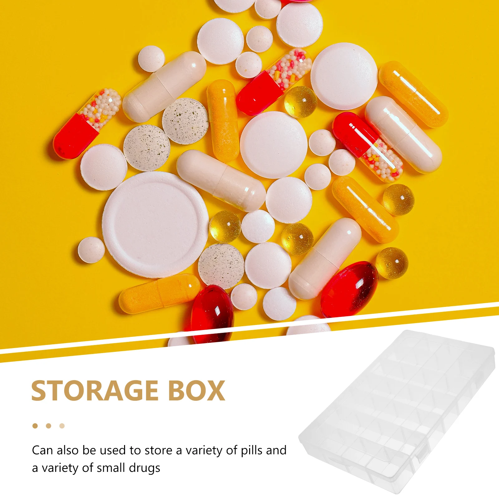 

Plastic Storage Box 35*22*4.8Cm Transparent Clear Container With Adjustable Grids Removable Dividers Jewelry Organizer