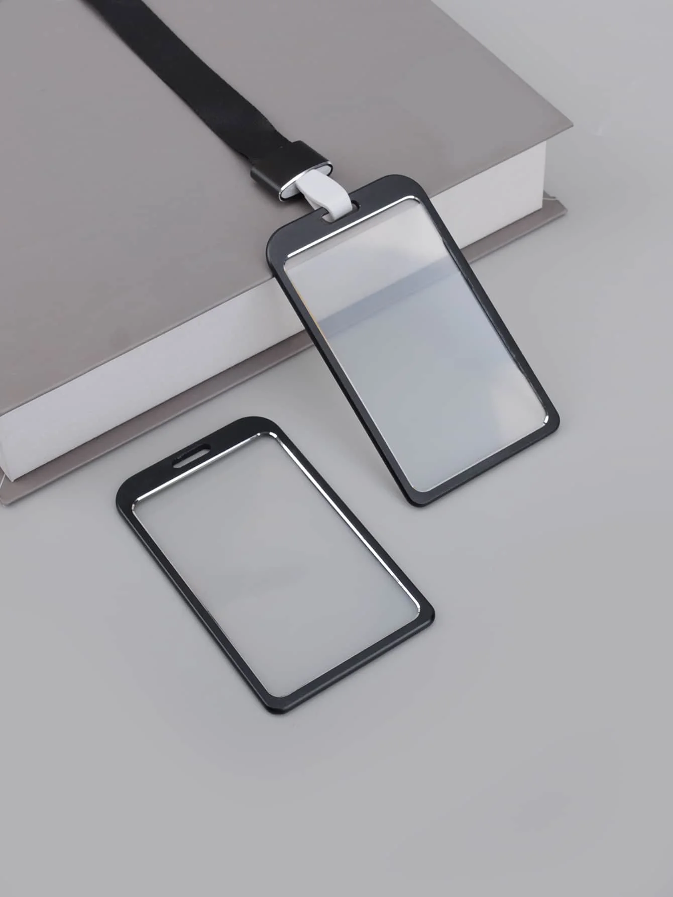 Stilvoller Ausweishalter aus Aluminiumlegierung – mit Umhängeband, Clip für Studentenausweise, Bürobedarf, tragbare Kartenaufbewahrung – Detail 10