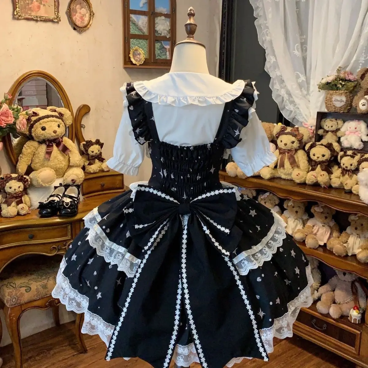 Image 3: Robe à bretelles Lolita originale, mignonne et douce, robe polyvalente, vestidos de tricô féminins, vestidos de mujer