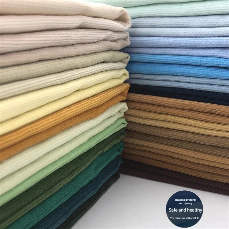 Thin Cotton Corduroy Fabric By Meters for Coats Skirt Pants Shirt Bags Diy Sewing Striped Cloth Textile Soft Comfortabe Plain