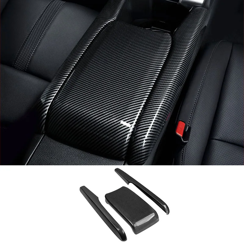 

Накладка на центральный подлокотник автомобиля Lsrtw2017, хромированная наклейка из углеродного волокна для Honda Civic 2016, 2017, 2018, 2019, 2020, 2021, 10, Стайлинг